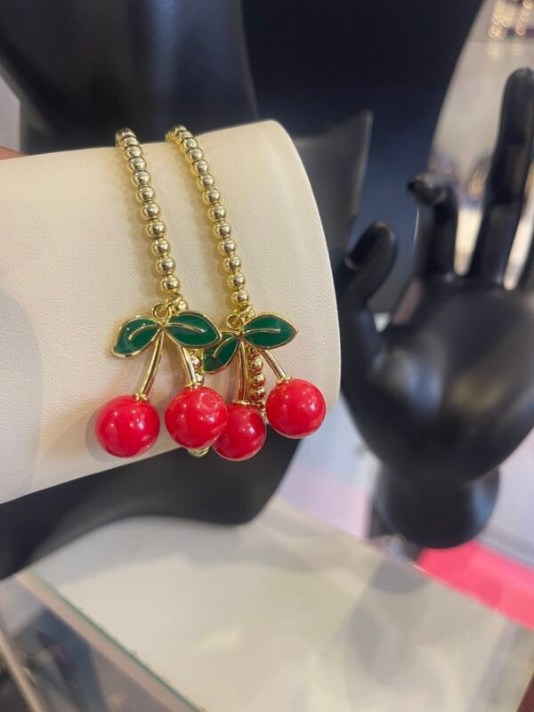 Cherry ball bracelet